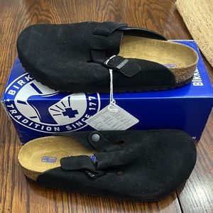 New Birkenstock Boston Bs black size 9